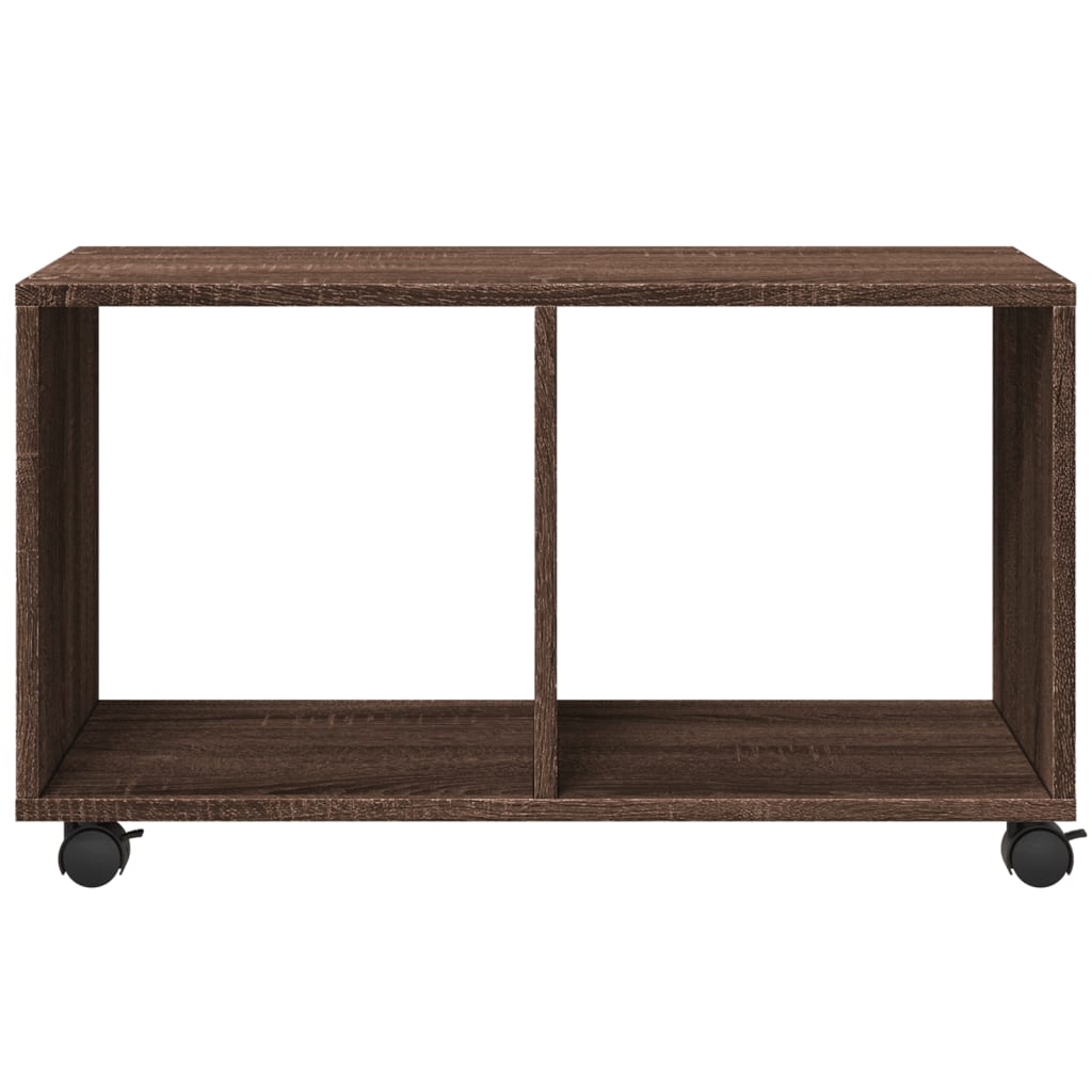 vidaXL Ντουλάπι Τροχήλατο Καφέ Δρυς 72x33x42,5 εκ. από Επεξ. Ξύλο
