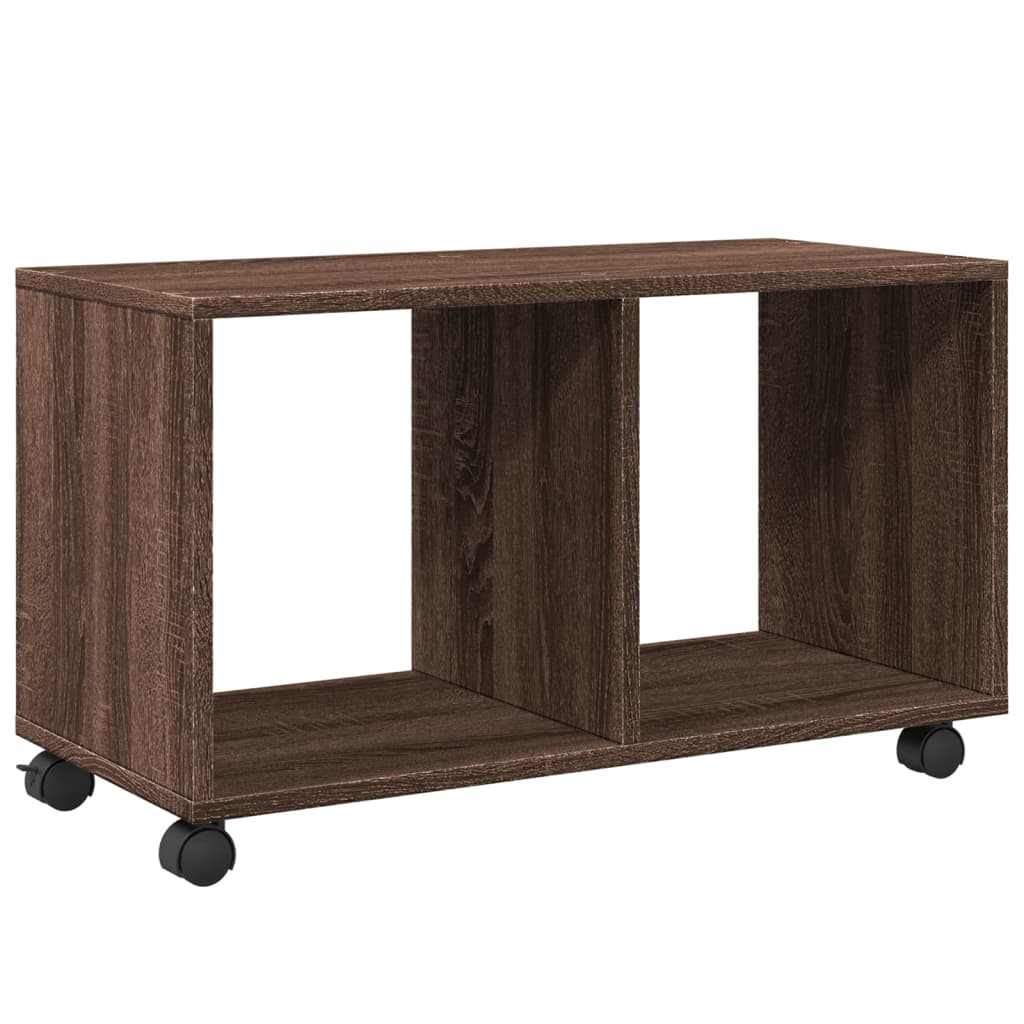 vidaXL Ντουλάπι Τροχήλατο Καφέ Δρυς 72x33x42,5 εκ. από Επεξ. Ξύλο