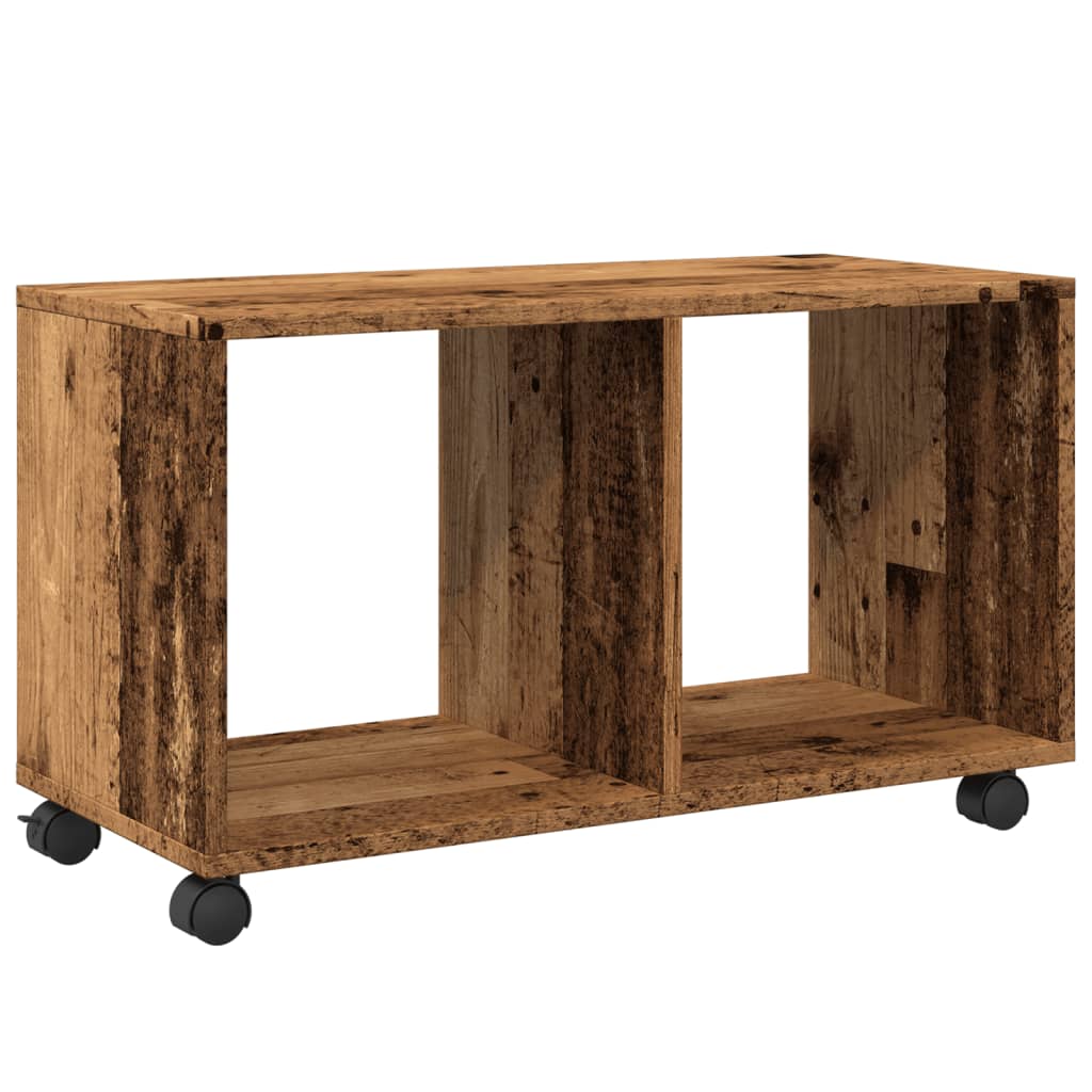 vidaXL Ντουλάπι Τροχήλατο Όψη Παλαιού Ξύλου 72x33x42,5 εκ. Επεξ. Ξύλο