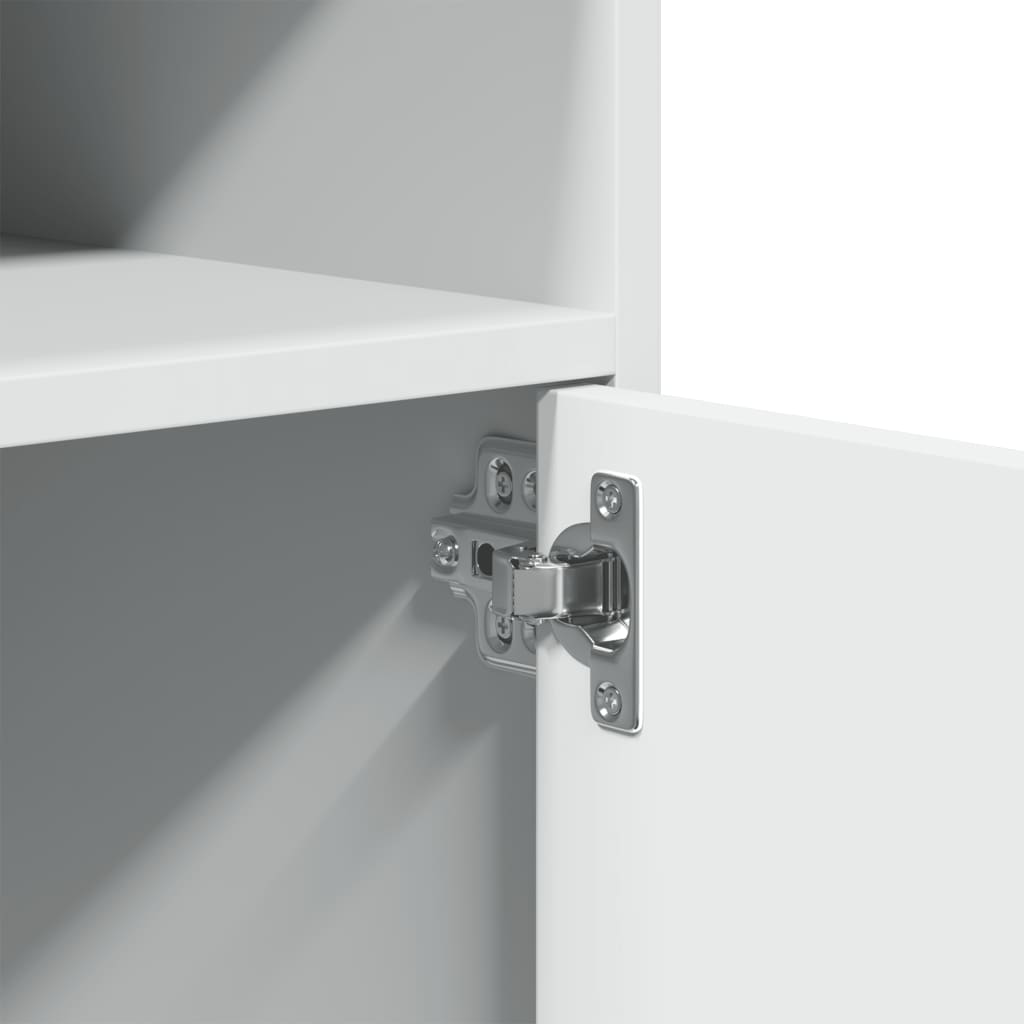 vidaXL Ντουλάπι Τροχήλατο Λευκό 60 x 48 x 81 εκ. από Επεξ. Ξύλο