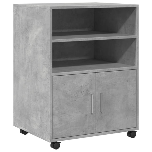 vidaXL Ντουλάπι Τροχήλατο Γκρι Σκυρ. 60x48x81 εκ. από Επεξ. Ξύλο