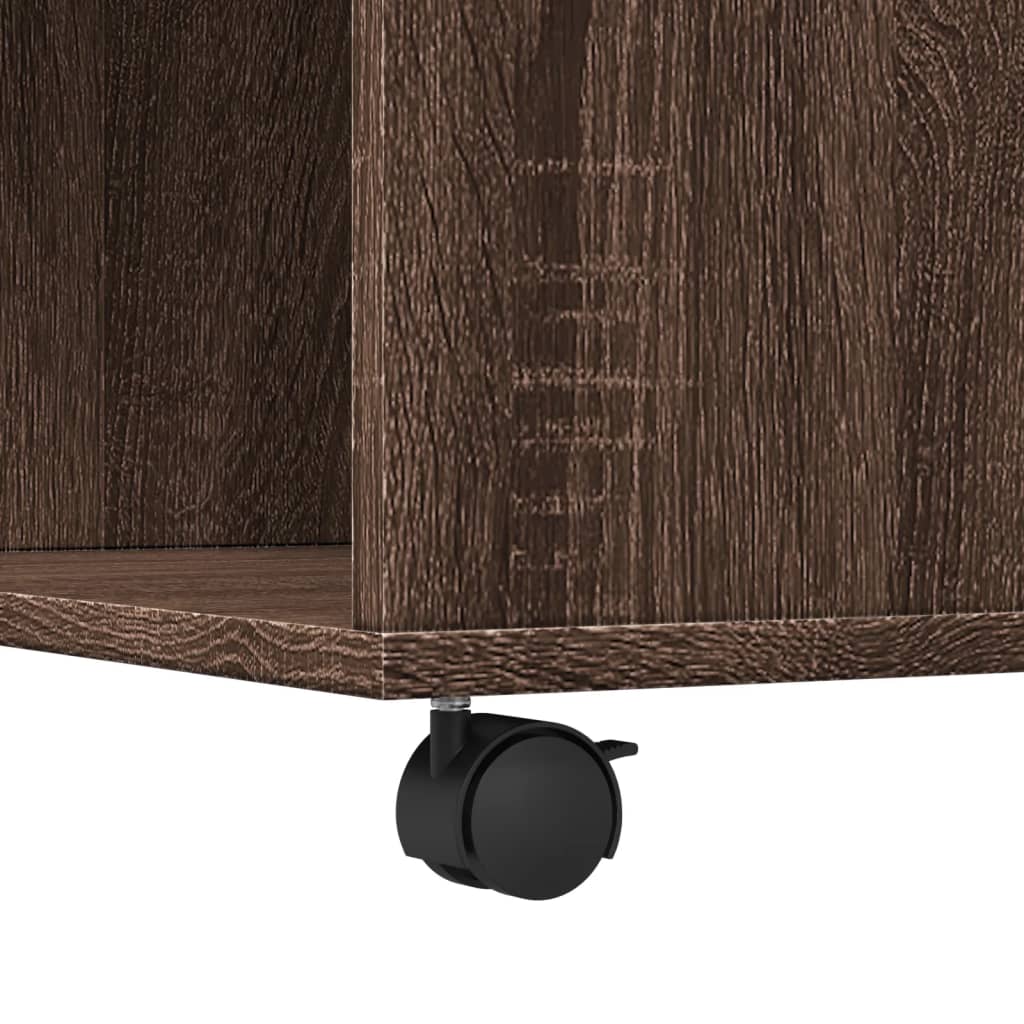 vidaXL Τραπεζάκι Σαλονιού Καφέ Δρυς 80 x 80 x 40 εκ. από Επεξεργ. Ξύλο