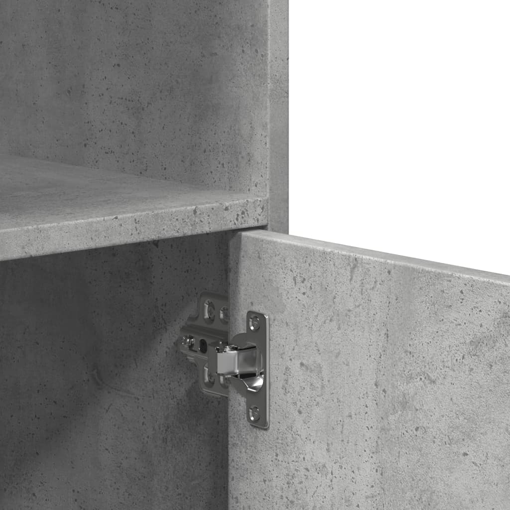 vidaXL Ντουλάπι Τροχήλατο Γκρι Σκυρ. 55x40x91 εκ. από Επεξ. Ξύλο