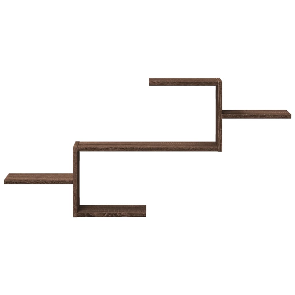 vidaXL Ραφιέρα Τοίχου Καφέ Δρυς 104x15x49 εκ. Επεξεργασμένο Ξύλο