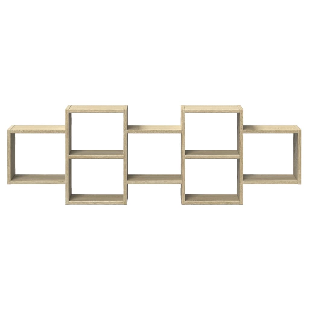 vidaXL Ραφιέρα Τοίχου Sonoma Δρυς 129x18x42 εκ. από Επεξεργ. Ξύλο