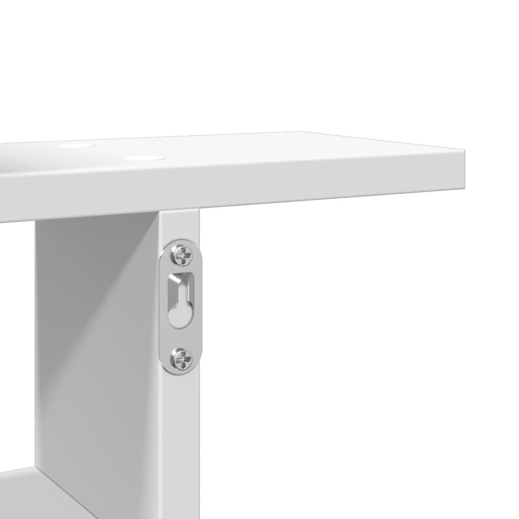 vidaXL Ραφιέρες Τοίχου 2 τεμ. Λευκές 50x12x50 εκ. από Επεξ. Ξύλο