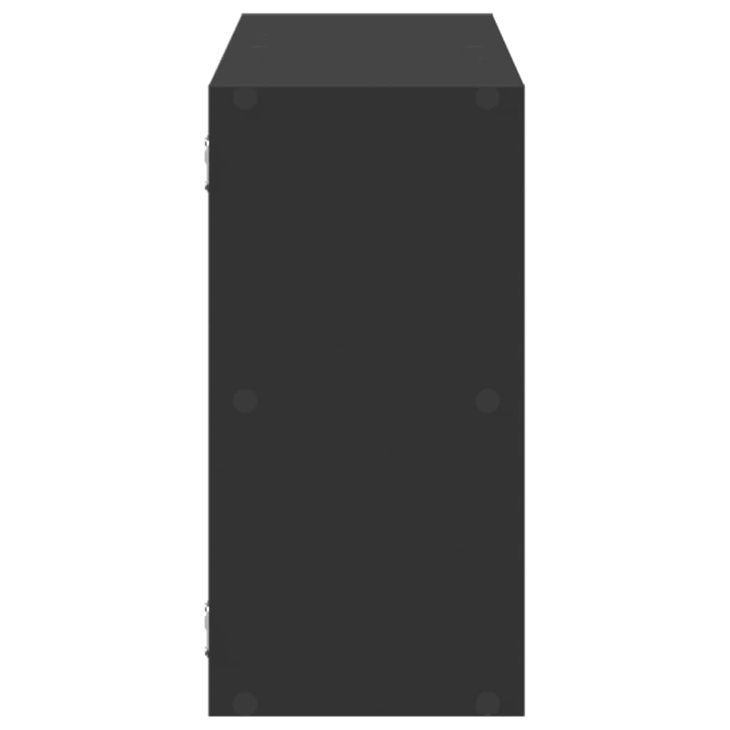 vidaXL Ράφι Τοίχου Μαύρη 100x25x50 εκ. από Επεξεργασμένο Ξύλο