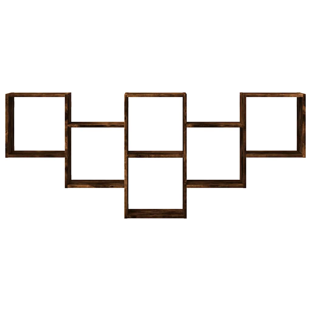 Ράφι τοίχου vidaXL Καπνιστή βελανιδιά 159x18x66 cm Κατασκευασμένο ξύλο