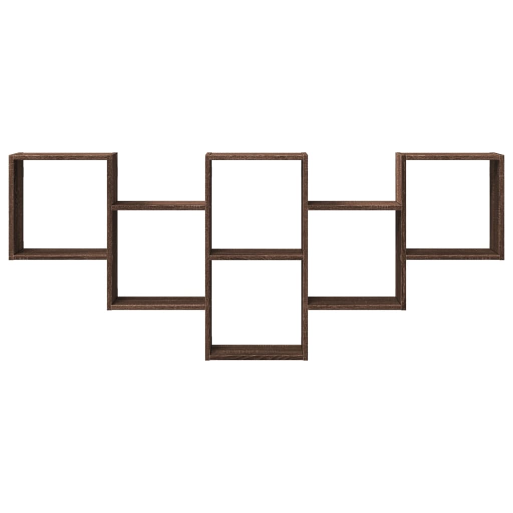 vidaXL Ραφιέρα Τοίχου Καφέ Δρυς 159x18x66 εκ. από Επεξεργασμένο Ξύλο