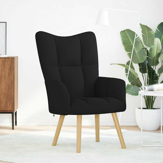 vidaXL Πολυθρόνα Relax Μαύρη Υφασμάτινη