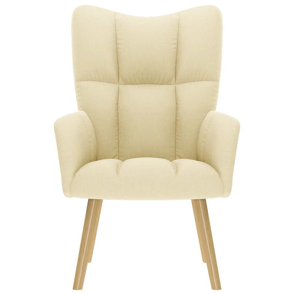 vidaXL Πολυθρόνα Relax Κρεμ Υφασμάτινη