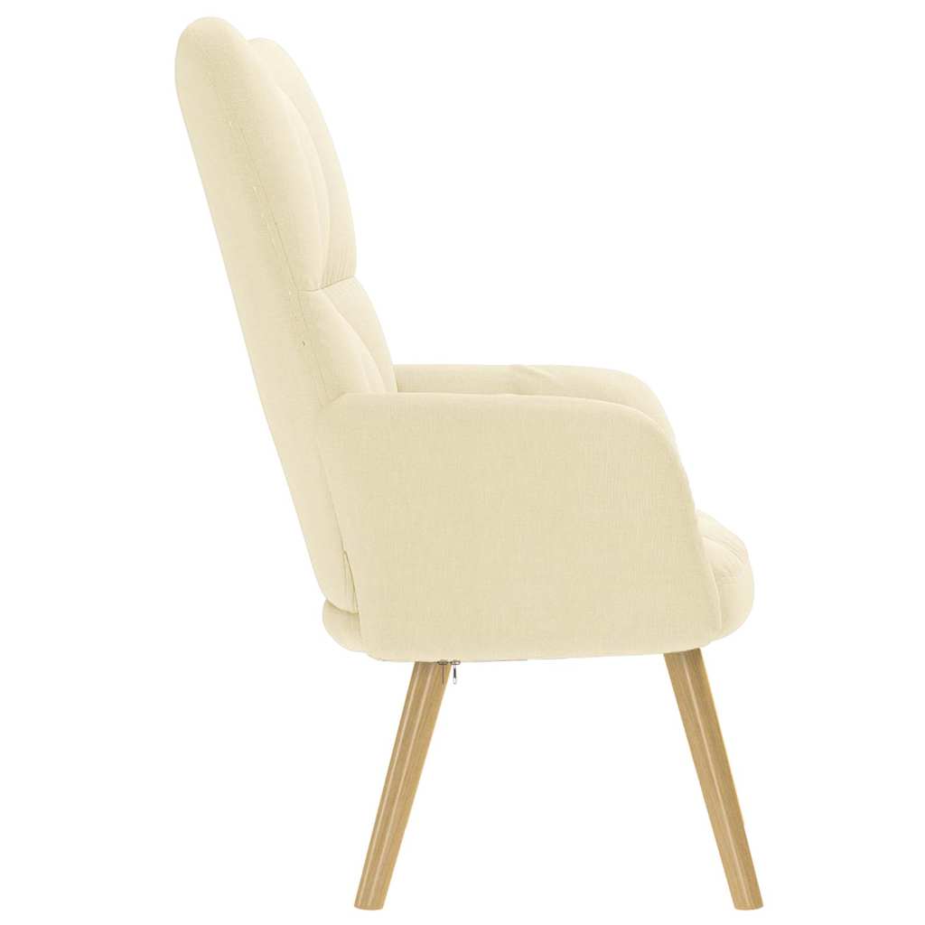 vidaXL Πολυθρόνα Relax Κρεμ Υφασμάτινη