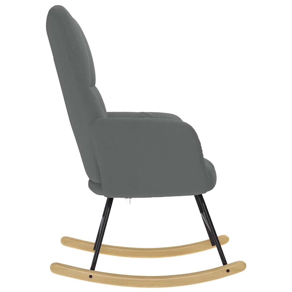 vidaXL Κουνιστή Πολυθρόνα Σκούρο Γκρι Υφασμάτινη