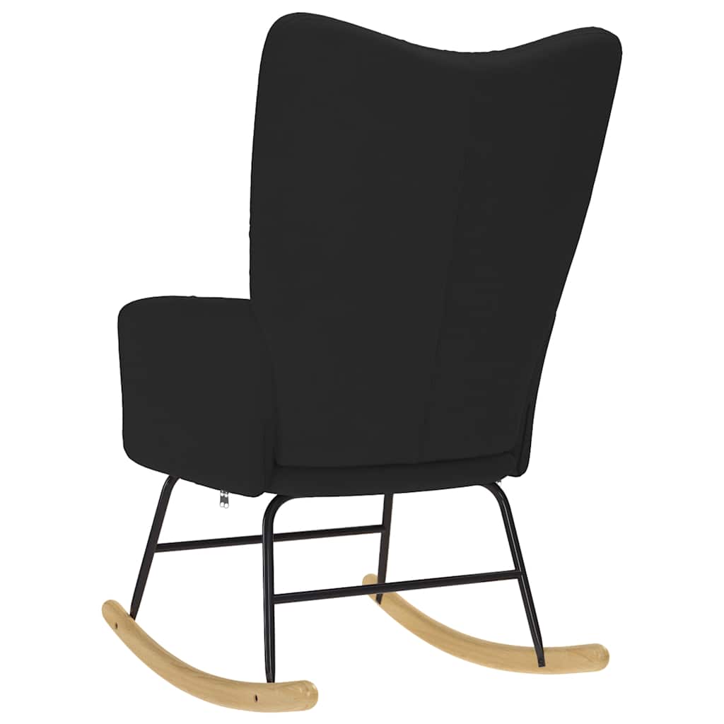 vidaXL Κουνιστή Πολυθρόνα Μαύρη Υφασμάτινη