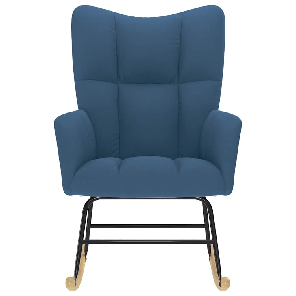 vidaXL Κουνιστή Πολυθρόνα Μπλε Υφασμάτινη