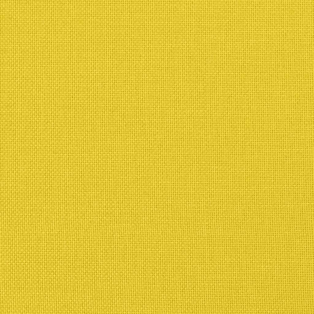 vidaXL Κουνιστή καρέκλα ανοιχτό κίτρινο ύφασμα