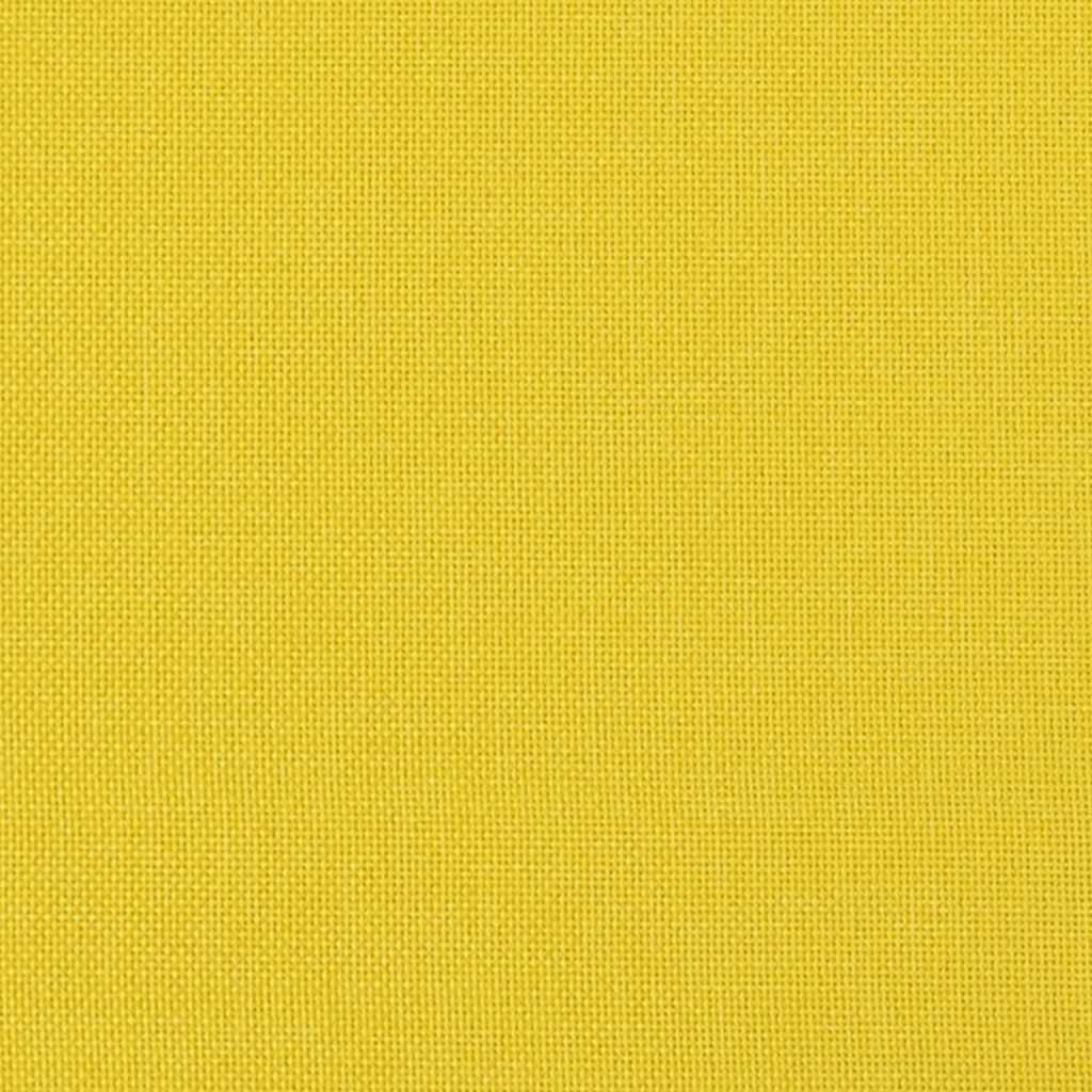 vidaXL Κουνιστή καρέκλα με υποπόδιο ανοιχτό κίτρινο ύφασμα