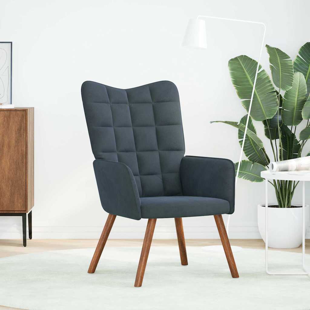 vidaXL Πολυθρόνα Relax Σκούρο Γκρι Βελούδινη