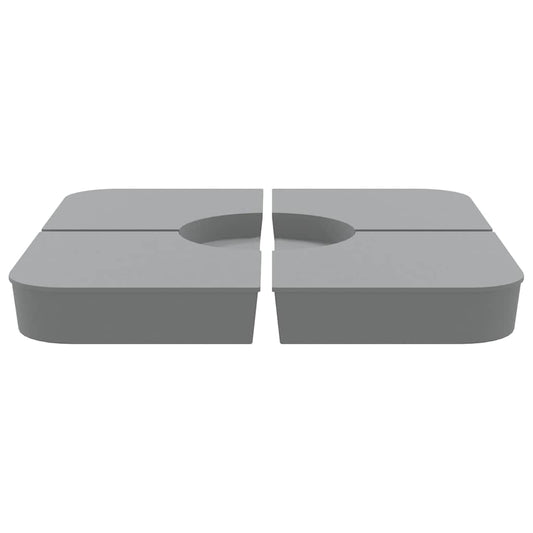 vidaXL 4 τεμαχίων σετ βάσης ομπρέλας για ομπρέλα με σταυρό 100 kg PP