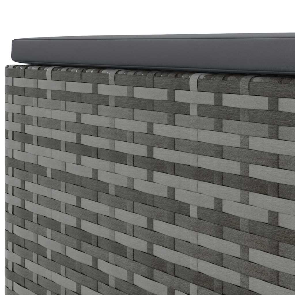 vidaXL Σαλόνι Κήπου 4 Τεμαχίων Γκρι Συνθετικό Ρατάν με Μαξιλάρια