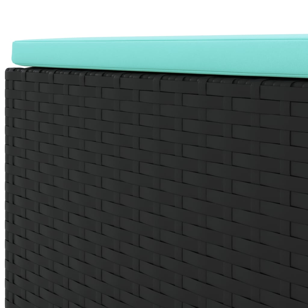 vidaXL Σαλόνι Κήπου 5 Τεμαχίων Μαύρο από Συνθετικό Ρατάν με Μαξιλάρια