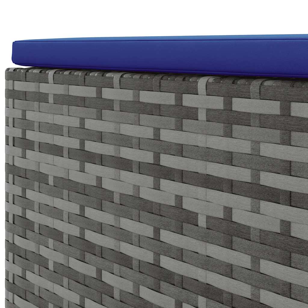 vidaXL Σαλόνι Κήπου 6 Τεμαχίων από Γκρι Συνθετικό Ρατάν με Μαξιλάρια