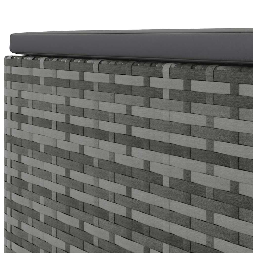 vidaXL Σαλόνι Κήπου 8 Τεμαχίων Γκρι από Συνθετικό Ρατάν με Μαξιλάρια