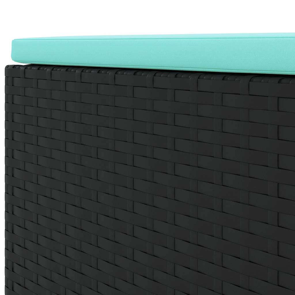 vidaXL Σαλόνι Κήπου 6 Τεμαχίων Μαύρο από Συνθετικό Ρατάν με Μαξιλάρια