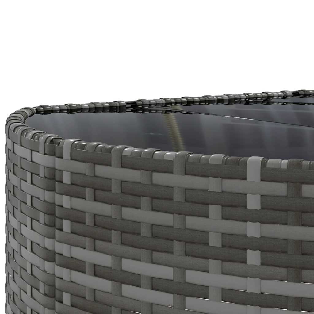 vidaXL Σαλόνι Κήπου 6 Τεμαχίων από Γκρι Συνθετικό Ρατάν με Μαξιλάρια