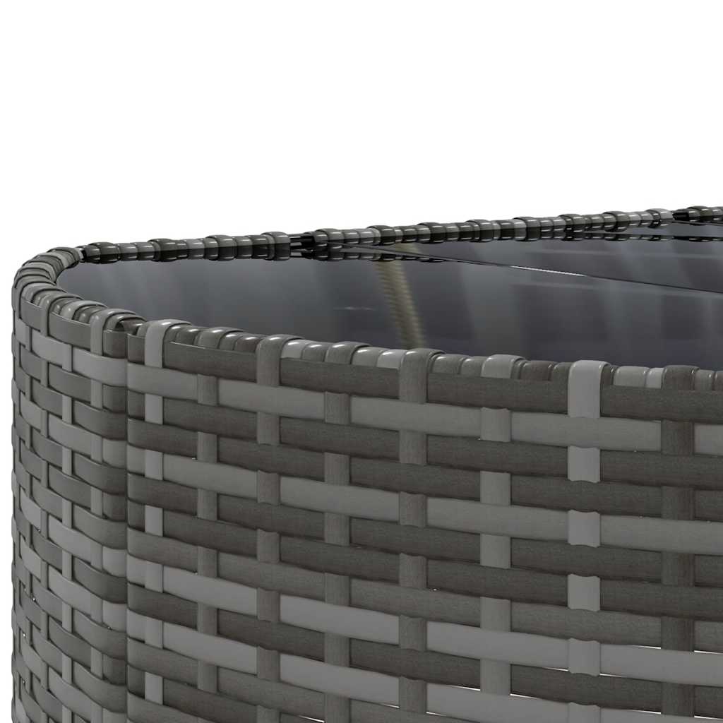 vidaXL Σαλόνι Κήπου Σετ 9 Τεμαχίων Γκρι Συνθετικό Ρατάν με Μαξιλάρια