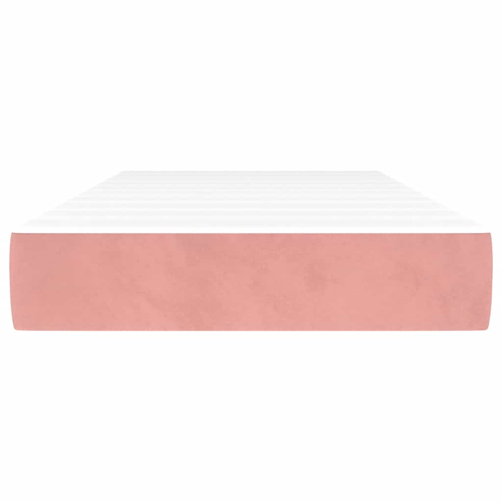 vidaXL Στρώμα με Pocket Springs Ροζ 80x210x20 εκ. Βελούδινο
