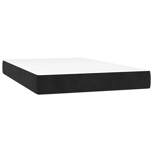 vidaXL Στρώμα με Pocket Springs Μεσαίας Σκληρότητας Μαύρο 120x220x20 εκ. Βελούδινο