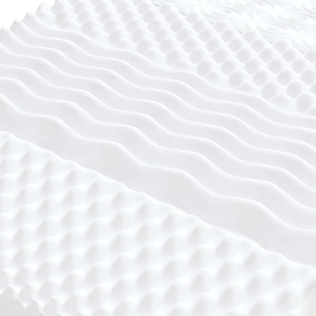 vidaXL Στρώμα Αφρού 7 Ζωνών Σκληρότητα 20 ILD Λευκό 100x220 εκ.