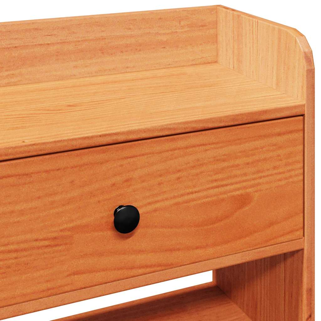 vidaXL Κεφαλάρι με Αποθ. Χώρο Καφέ Κεριού 150 εκ από Μασίφ Ξύλο Πεύκου