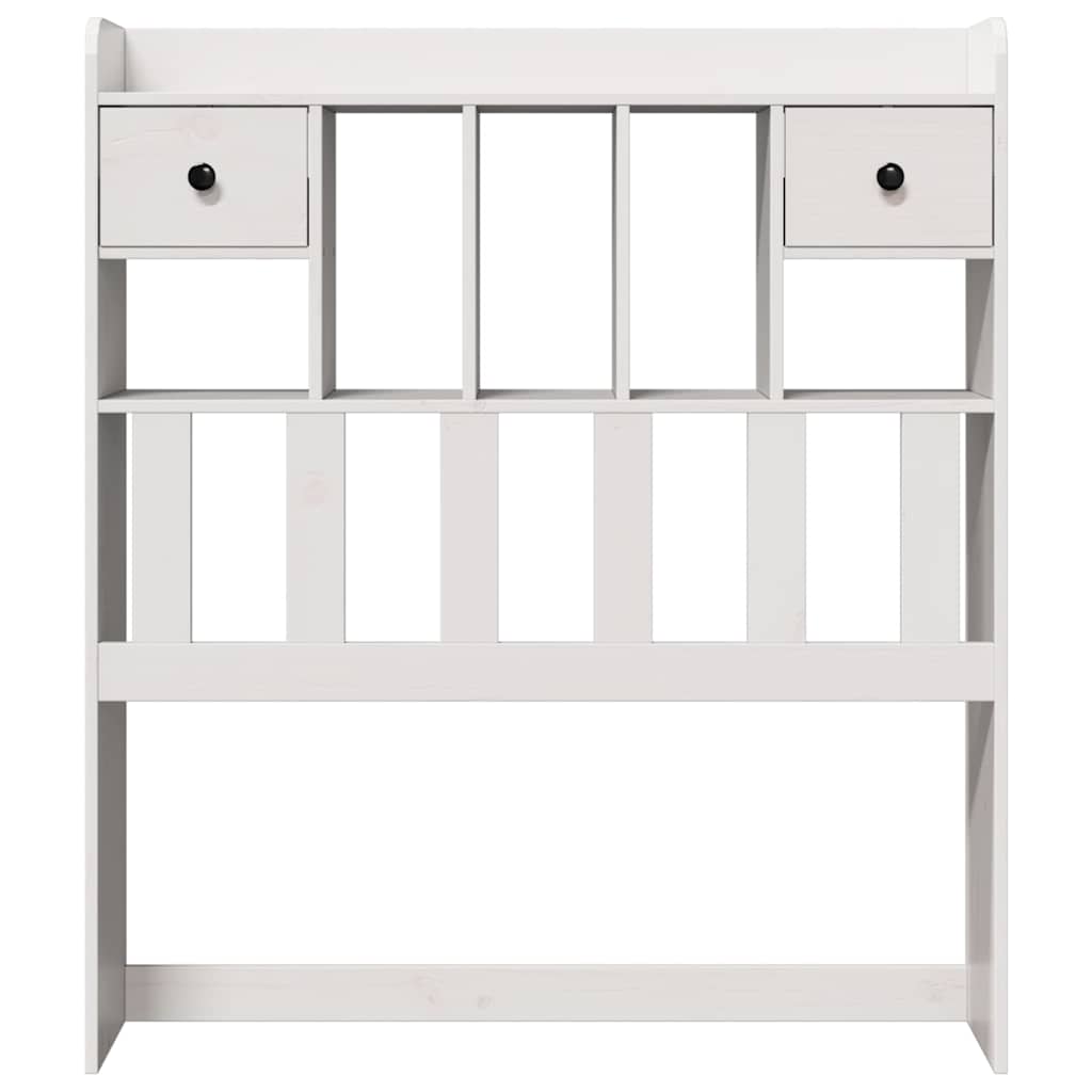 vidaXL Κεφαλάρι με Αποθ. Χώρο Λευκό 90 εκ. από Μασίφ Ξύλο Πεύκου