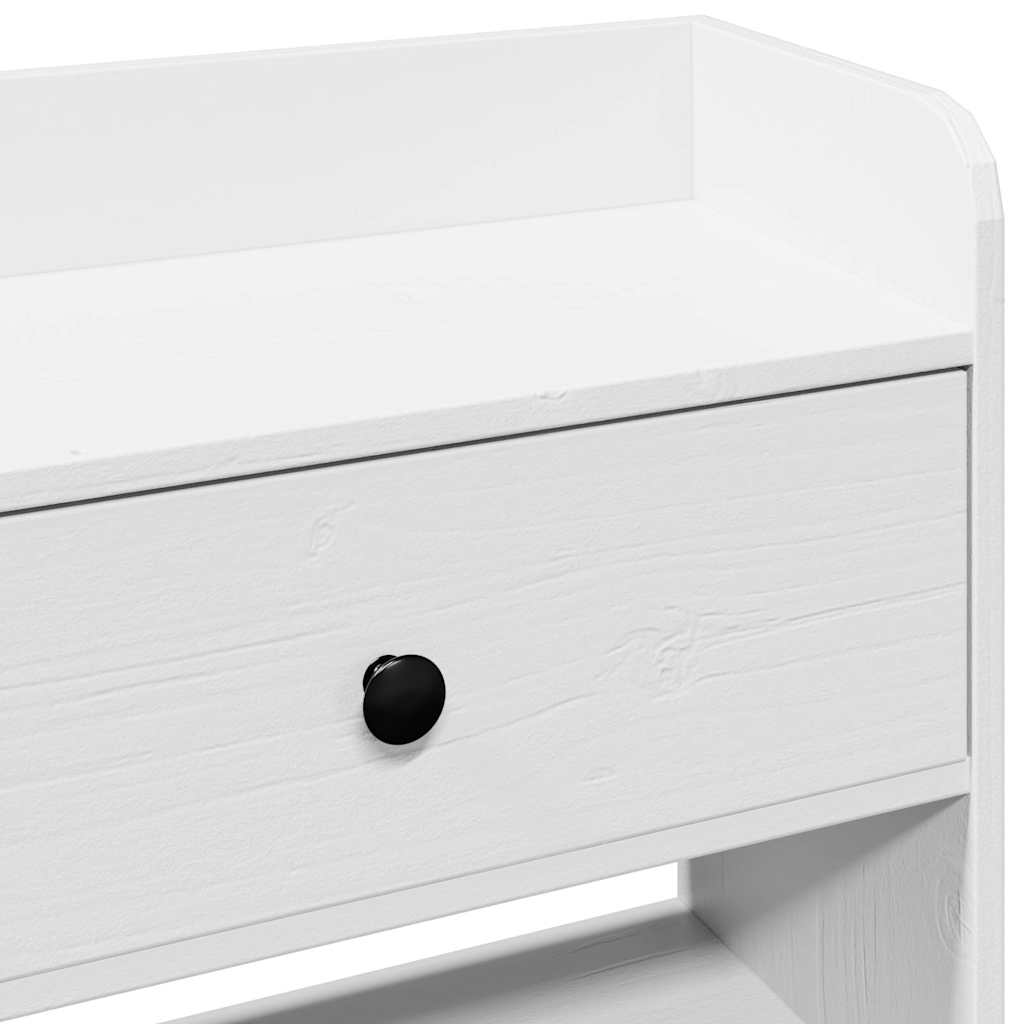 vidaXL Κεφαλάρι με Αποθ. Χώρο Λευκό 90 εκ. από Μασίφ Ξύλο Πεύκου