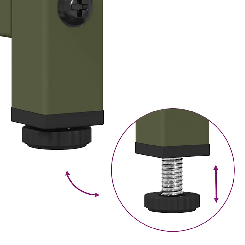 vidaXL Κομοδίνο ντουλάπι Ελαιοπράσινο 36x39x60,5 cm