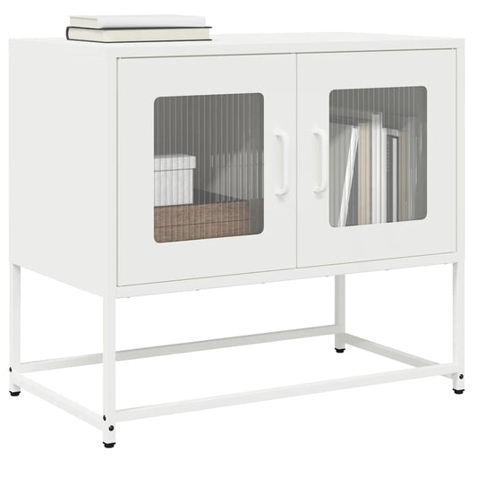 ντουλάπι τηλεόρασης vidaXL Λευκό 68x39x60,5cm από χάλυβα ψυχρής έλασης