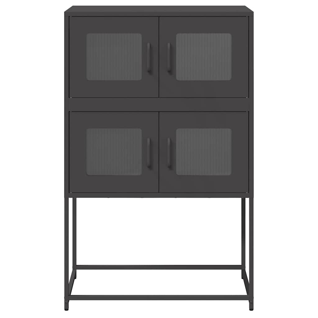 vidaXL Highboard Μαύρο 68x39x107 cm Ατσάλι