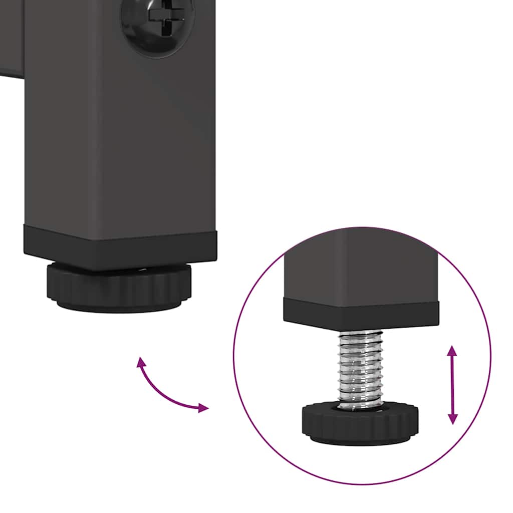 vidaXL Highboard Μαύρο 68x39x107 cm Ατσάλι