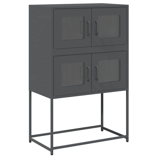 vidaXL Highboard Ανθρακί 68x39x107 cm Χάλυβας