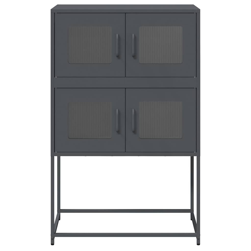 vidaXL Highboard Ανθρακί 68x39x107 cm Χάλυβας