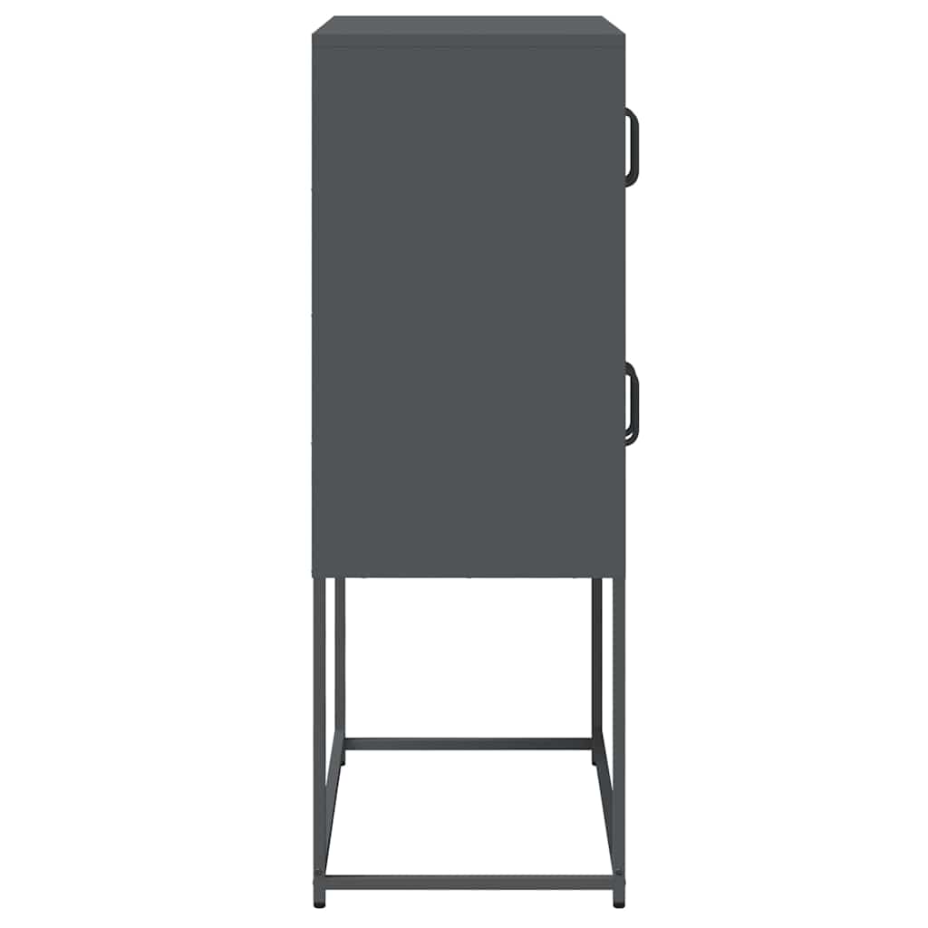 vidaXL Highboard Ανθρακί 68x39x107 cm Χάλυβας
