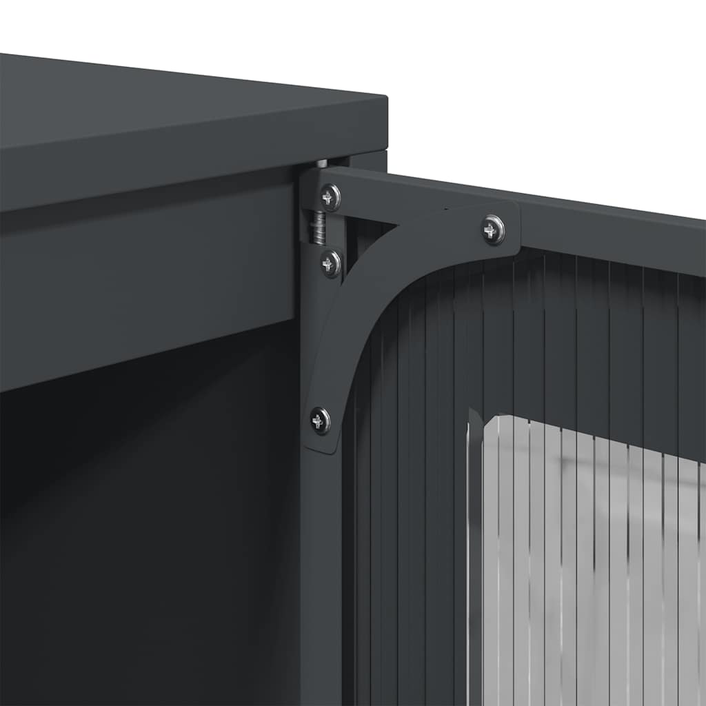 vidaXL Highboard Ανθρακί 68x39x107 cm Χάλυβας