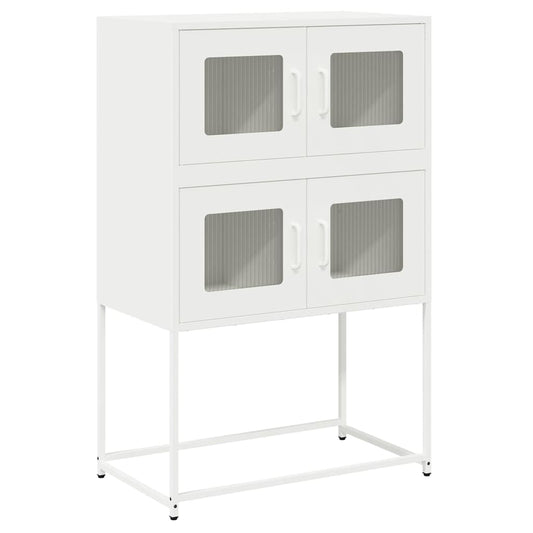 vidaXL Highboard Λευκό 68x39x107 cm Ατσάλι