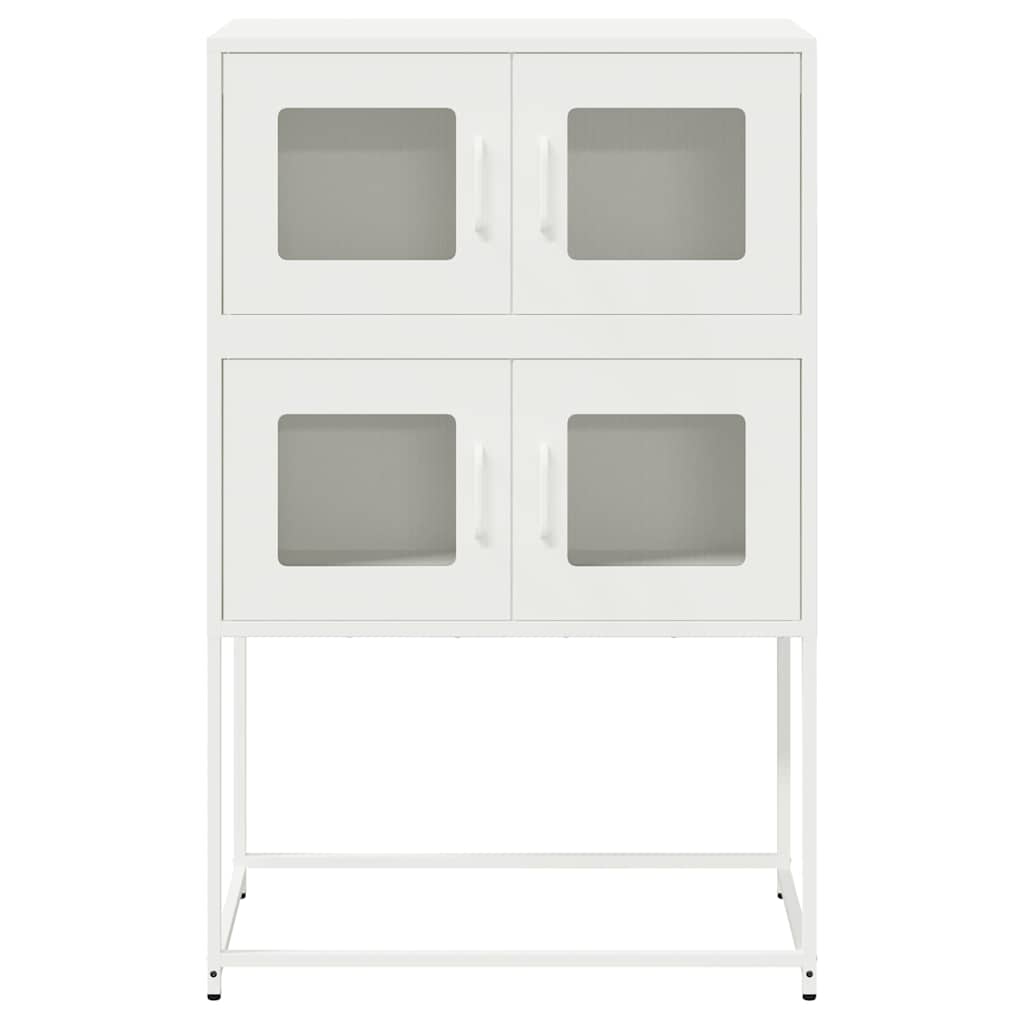 vidaXL Highboard Λευκό 68x39x107 cm Ατσάλι