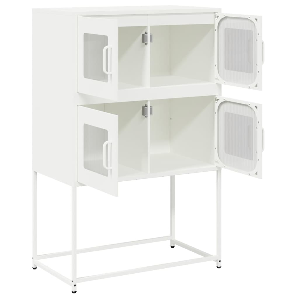 vidaXL Highboard Λευκό 68x39x107 cm Ατσάλι
