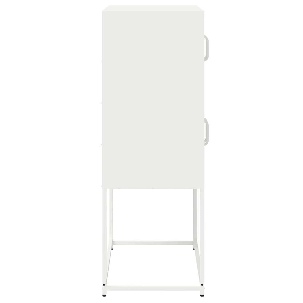 vidaXL Highboard Λευκό 68x39x107 cm Ατσάλι