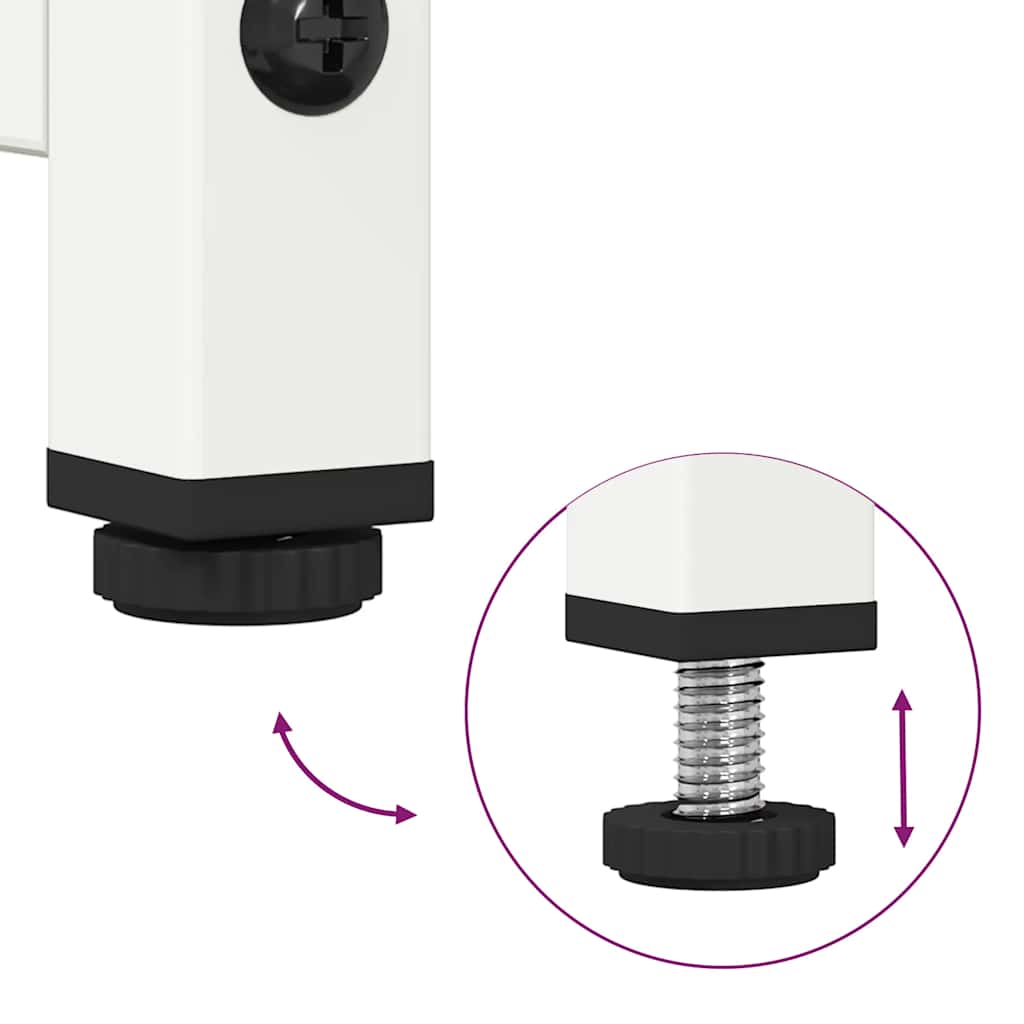 vidaXL Highboard Λευκό 68x39x107 cm Ατσάλι