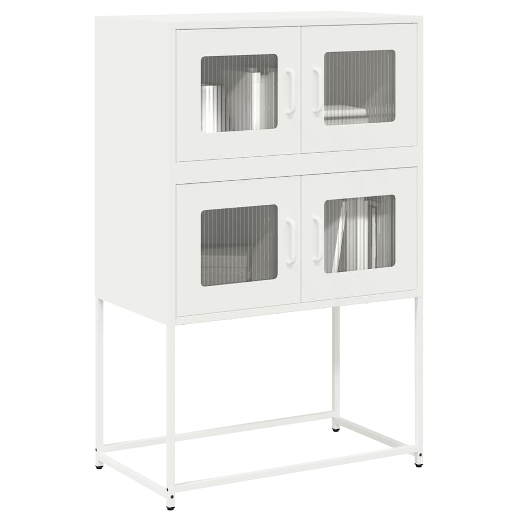 vidaXL Highboard Λευκό 68x39x107 cm Ατσάλι